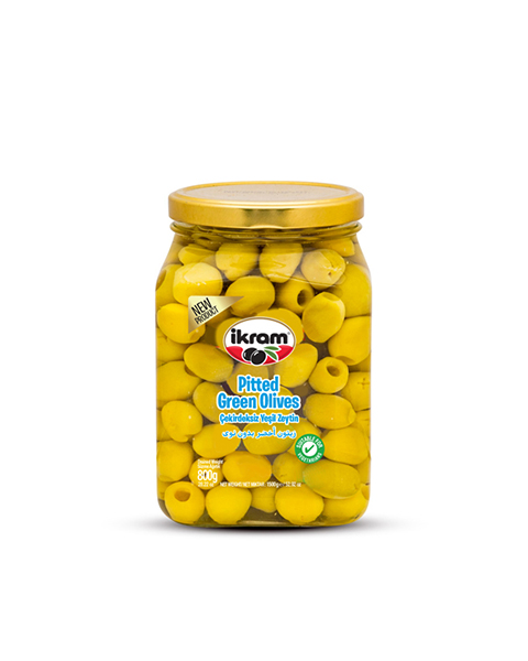 İKRAM YEŞİL ZEYTİN ÇEKİRDEKSİZ 800 GR CAM