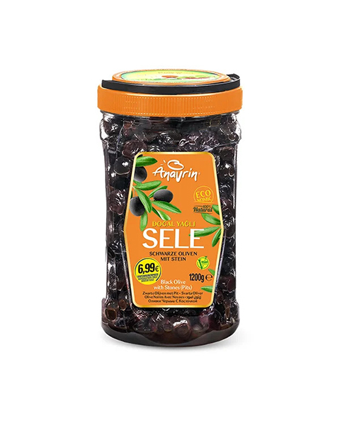 ANAVRIN SİYAH ZEYTİN 1200 GR PET 