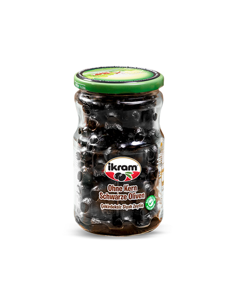 İKRAM SİYAH ZEYTİN ÇEKİRDEKSİZ 350 GR CAM